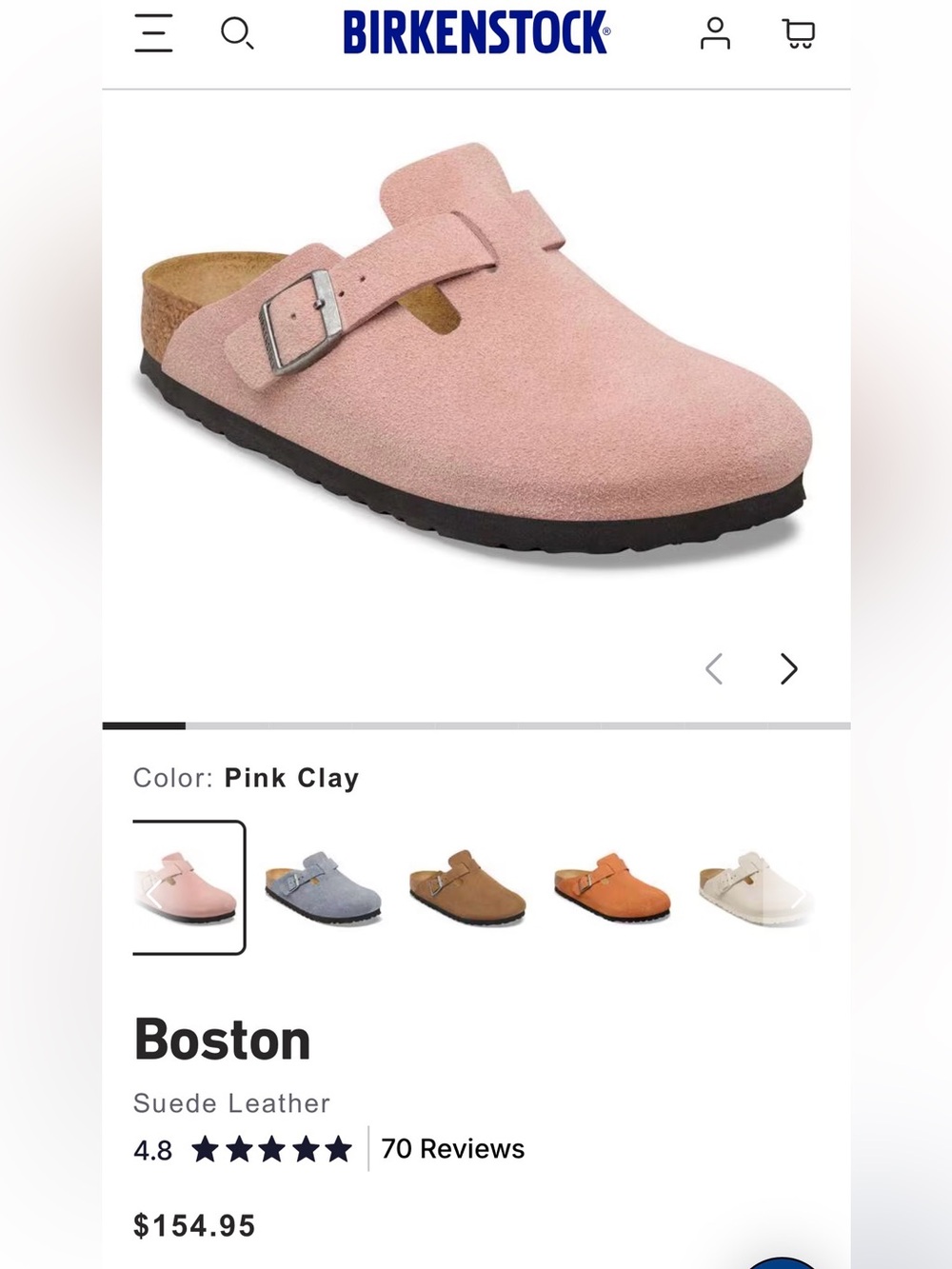 NIB Boston Birkenstock sz 9